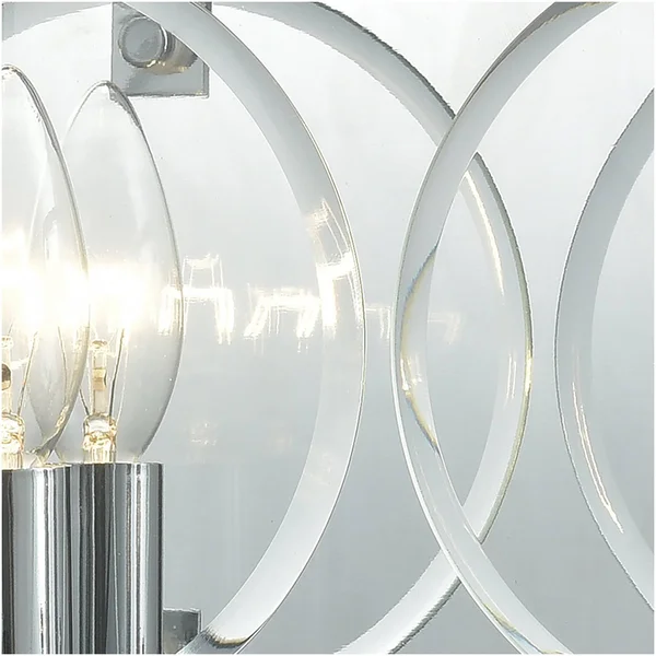 Elk Lighting 81342/4 Clasped Glass 4 Light Vanity in Polished Chrome