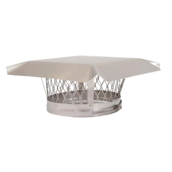 HY-C LC11 Round Stainless Steel Clamp on Single Flue Liner Chimney Cap, 11x22