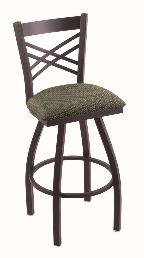 Holland Bar Stool 820 Catalina 25x22 Counter Stool, Black Wrinkle, Axis Grove SEAT, 360 Swivel