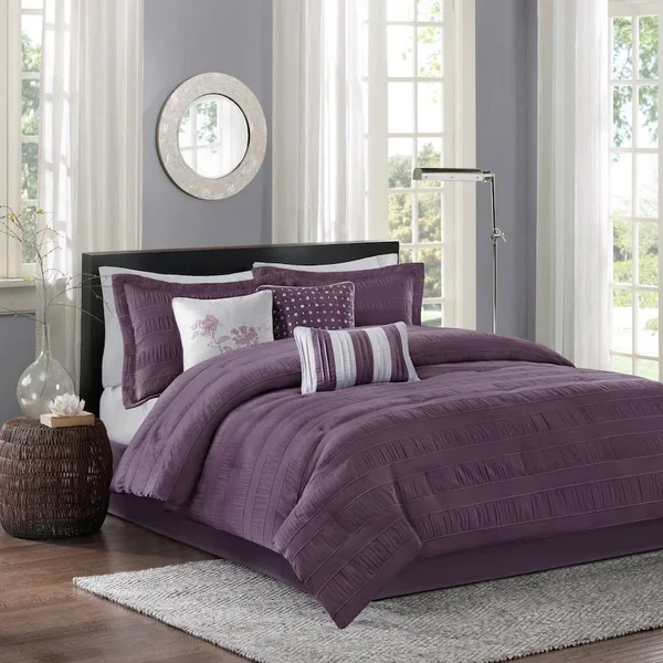 Madison Park Hampton 7-Piece Comforter Set, Pulm, King