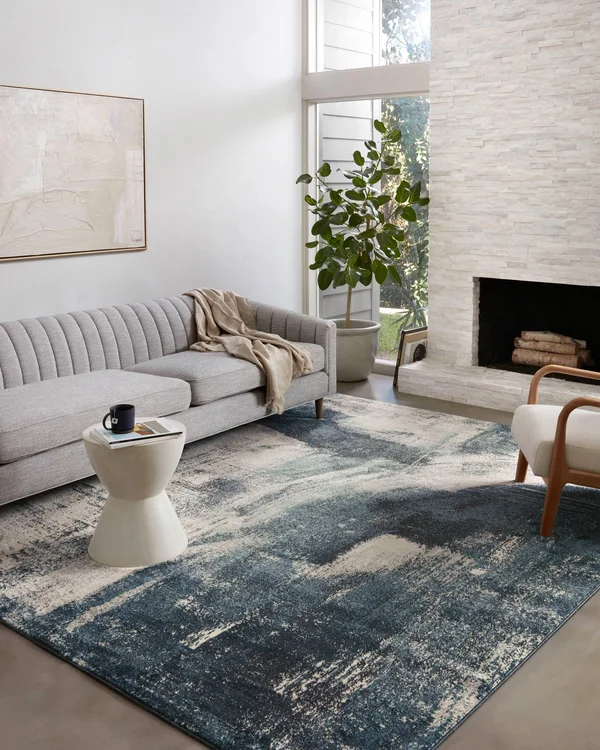 Loloi II Spirit SPI-04 Indigo Ivory Rug - 9 ft 4 in x 13 ft