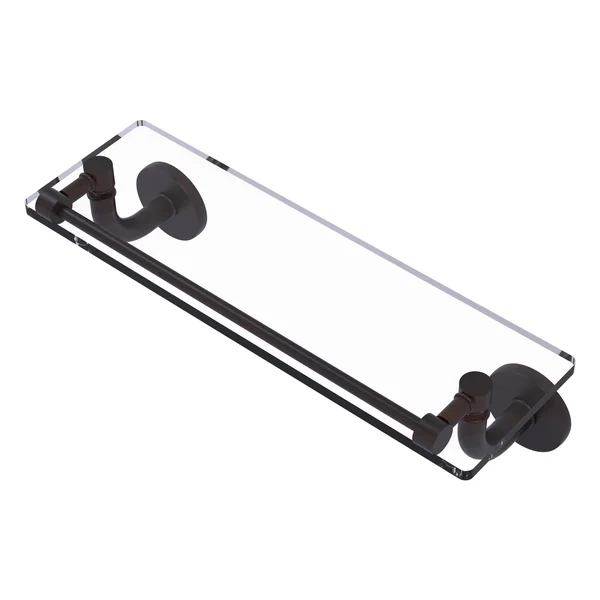 Allied Brass Remi Collection Glass Vanity Shelf with Gallery Rail - Venetian Bronze - 16 inch
