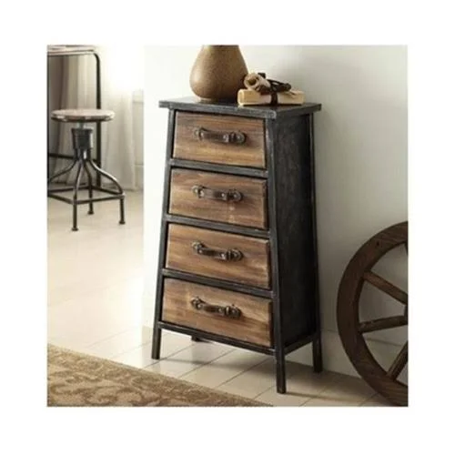 ComfortCorrect Urban Collection 4 Drawer Chest, Black & Grey