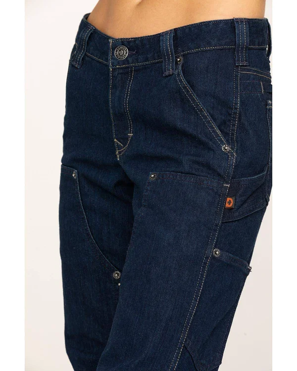 Dovetail Workwear Womens Britt Utility Stretch Denim Indigo