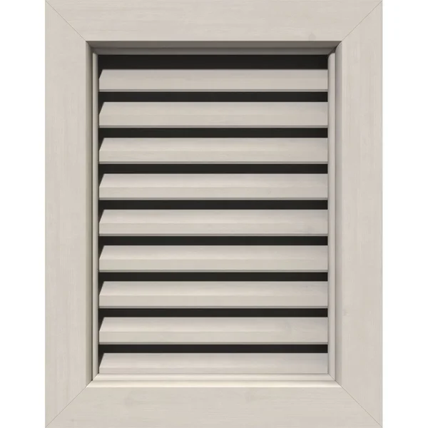 22 inchw x 20 inchh Vertical Gable Vent (27 inchw x 25 inchh Frame Size): Primed - Functional, Smooth Western Red Cedar Gable Ven