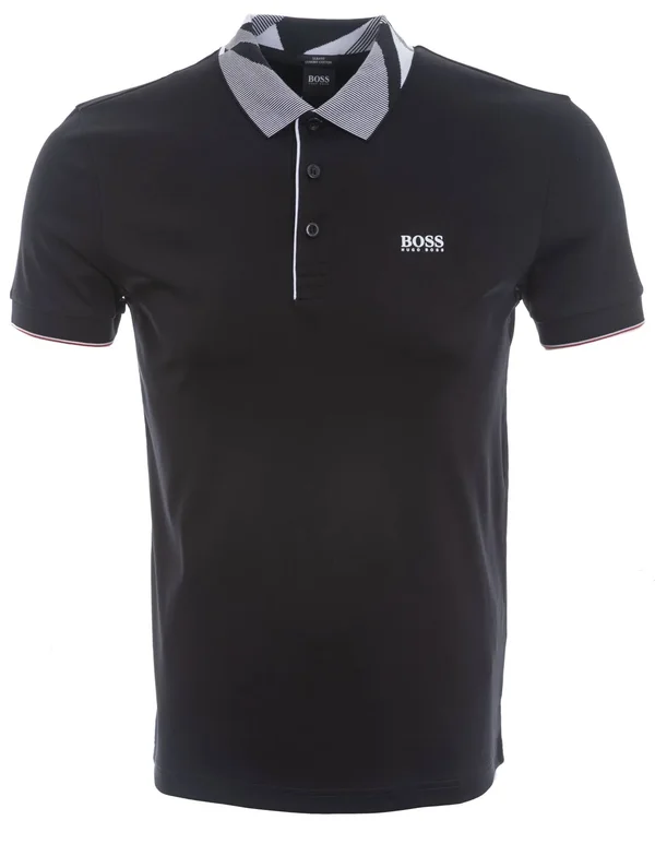 Boss Paule 6 Polo T Shirt Black