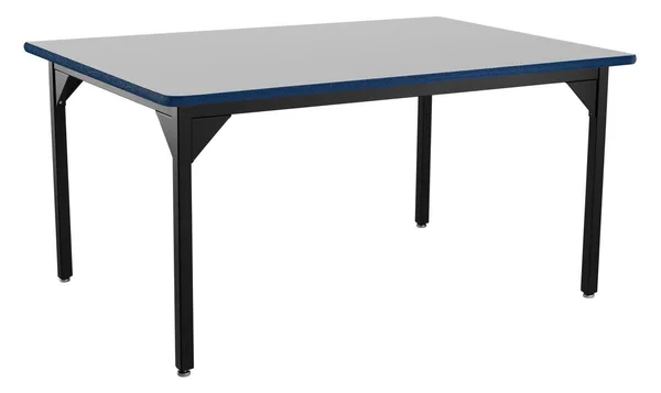 National Public Seating HDT7-4242S 42x22 x 42x22 Fixed Height Black Frame Heavy-Duty Utility Table with Supreme High Pressure La