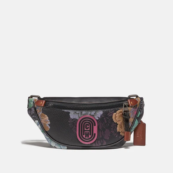 Coach Mini Rivington Belt Bag with Kaffe Fassett Print - Women's - V5/black Multi