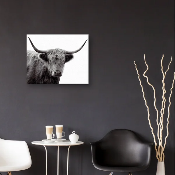 Highland Haze by Bill Phillip Highland Bull Canvas Art, Size: 22 inch x 28 inch