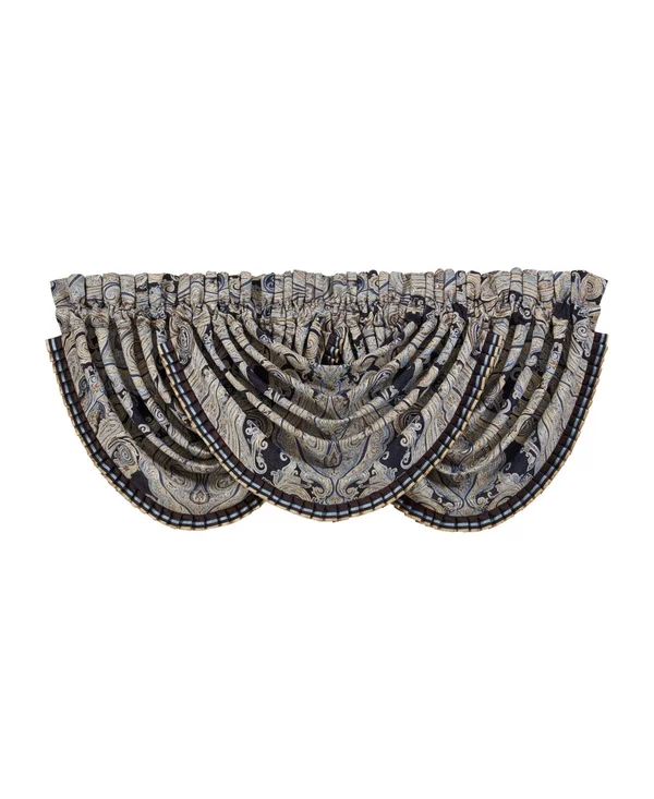 Lazaro Window Waterfall Valance - Indigo