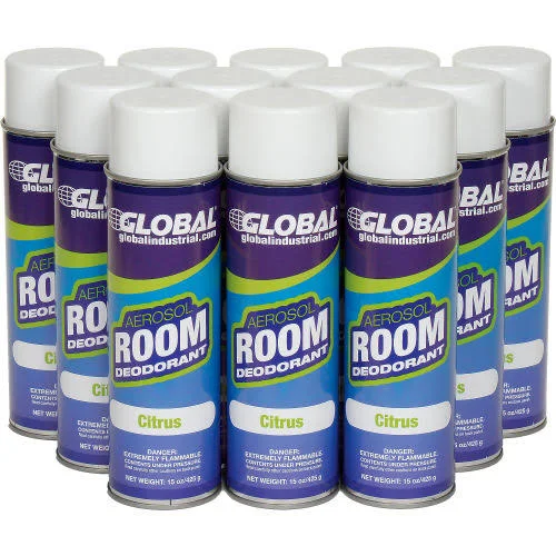 Global Industrial Air Freshener - Citrus 15 oz. Can, 12 Refills/Case