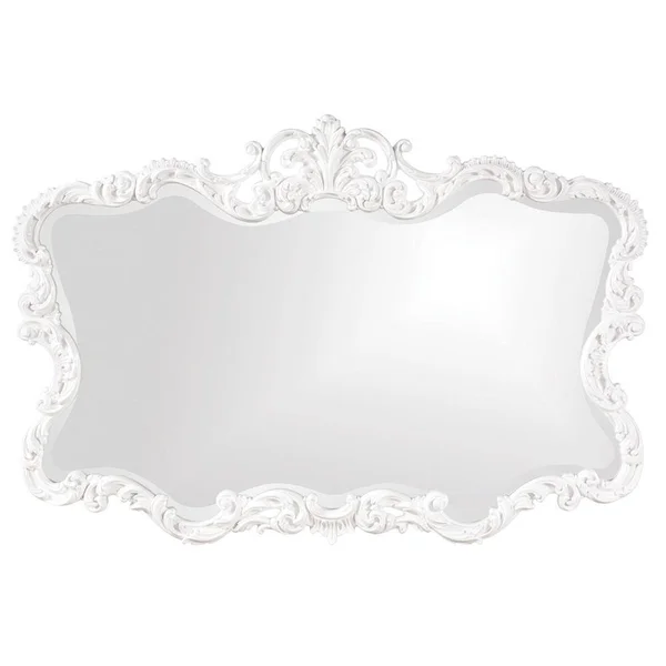Marley Forrest Medium Irregular White Beveled Glass Classic Mirror (27 in. H x 38 in. W)