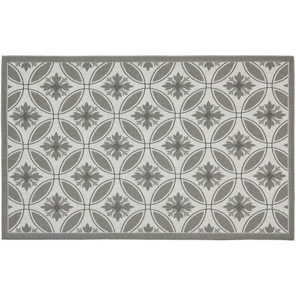 Safavieh Courtyard Area Rug CY7844 Light Grey - Anthracite, 5& 3x22 x 7& 7x22