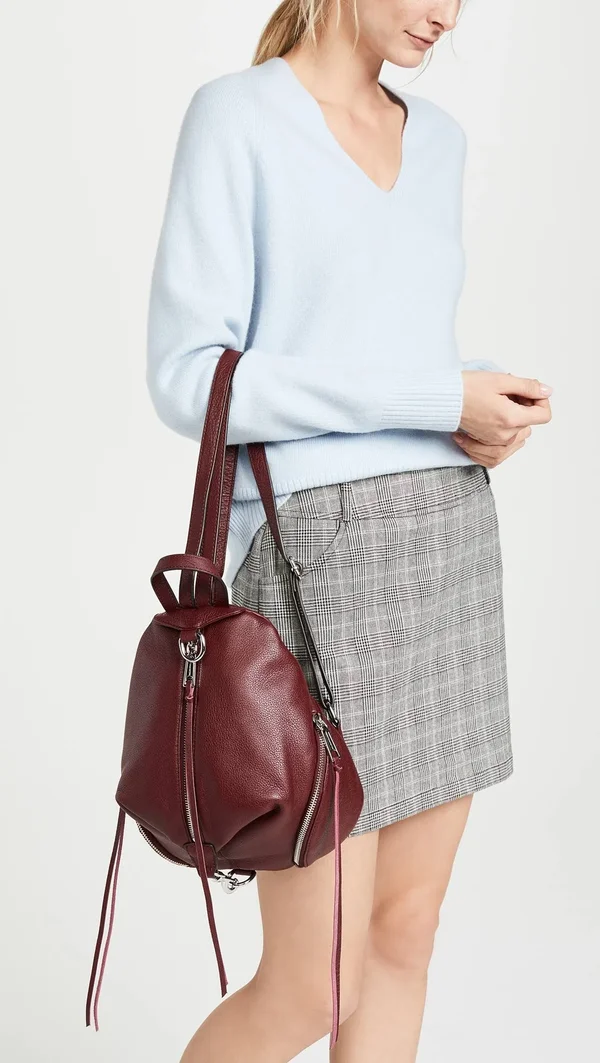 Rebecca Minkoff Medium Julian Backpack Bordeaux One Size