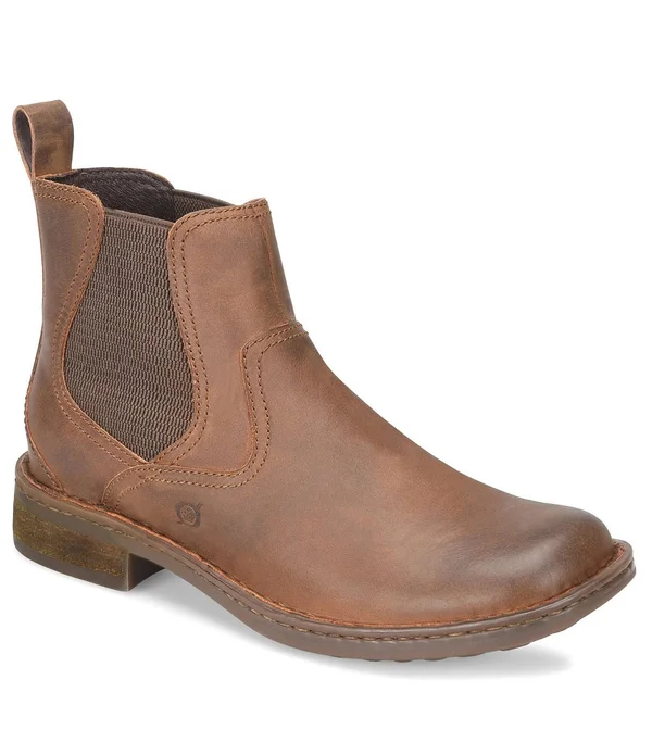Born Men's Hemlock Leather Chelsea Boots, Mens, 15M, Brown