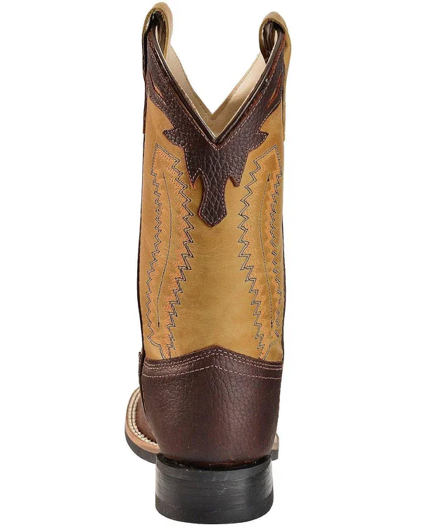 Old West Boys& Thunder Olive Cowboy Boots