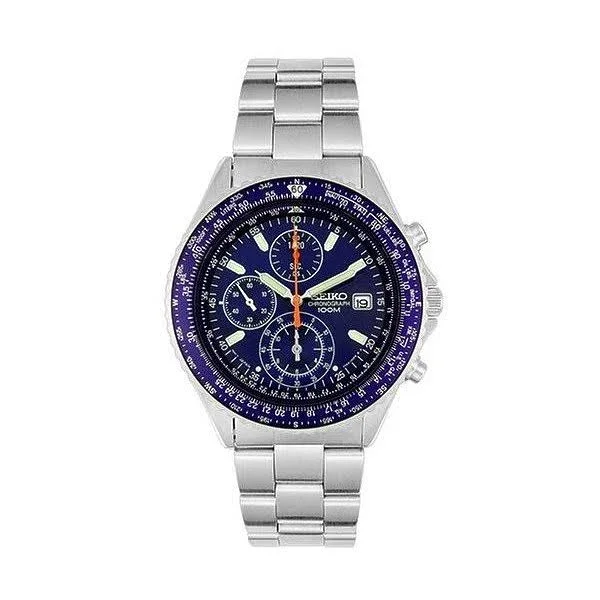 Seiko Men's Stainless-Steel Japanese Quartz Dress Watch, Blue