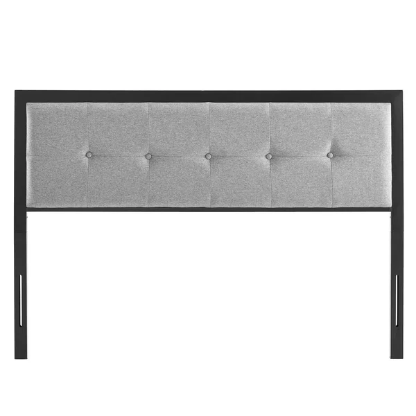 Modway Teagan Tufted Queen Headboard - Black Light Gray