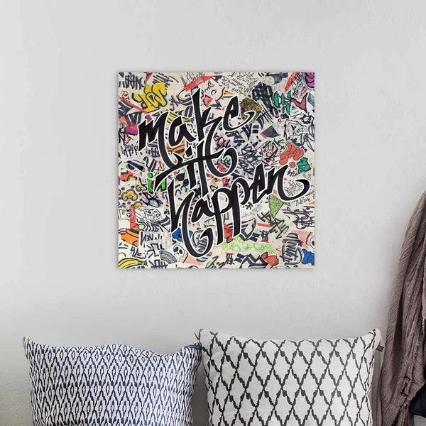 Make It Happen - Urban Inspiration, Large Solid-Faced Canvas Wall Art Print, Great Big Canvas