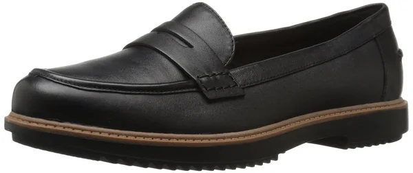 Clarks Women's Raisie Eletta Penny Loafer, Size: 8.5, Black