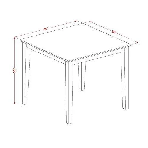 East West Furniture OXNO5-OAK-C Kitchen Breakfast NOOK Table & 4 Dining Chairs Oak