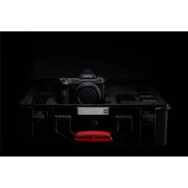 HPRC 2500 Resin Hard Case with Foam for Fujifilm Gfx100 - Black with Red Handle GFX100-2500-01