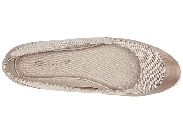 Women's Aerosoles Get Smart Ballet Flat - Size: 5.5, Gold