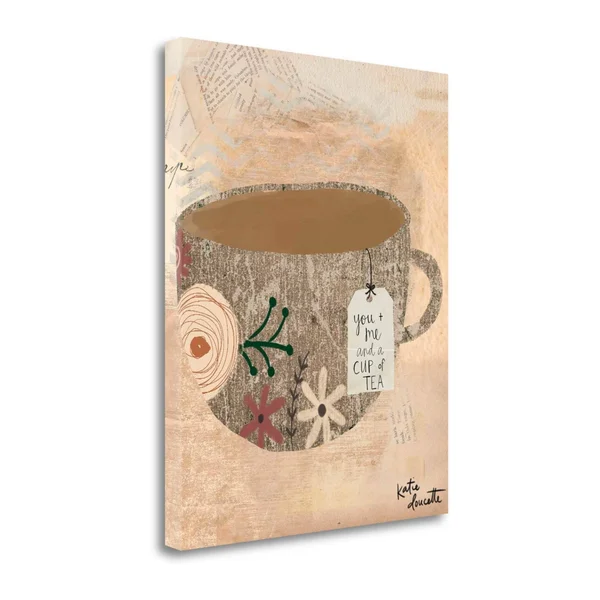 Tangletown Fine Art You, Me and Tea by Katie Doucette, Giclee Print on Gallery Wrap Canvas, 20x24x22