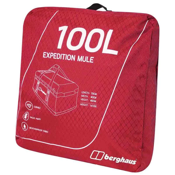 Berghaus Expedition Mule 100L Holdall Red Dahlia/Jet Black 100L