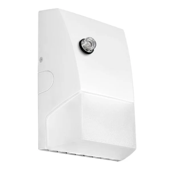 RAB Brisk Wallpack 12W Warm LED 120-277V PC White