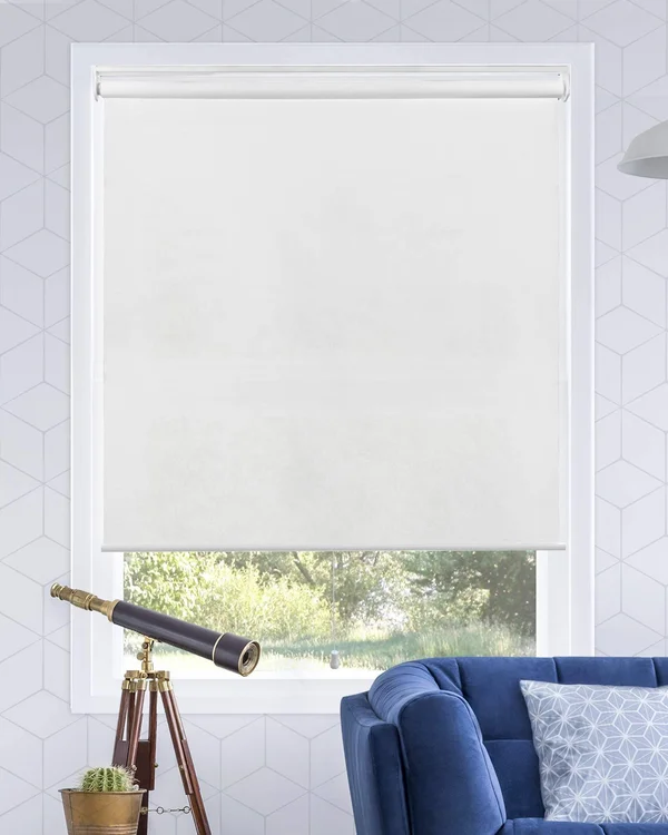 Chicology Light Filtering Cordless Roller Shades - 40x22W x 72x22H - Urban White