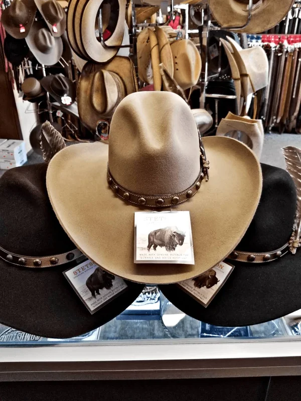 Stetson 69 Broken Bow 4X Buffalo Fur Hat - Chocolate