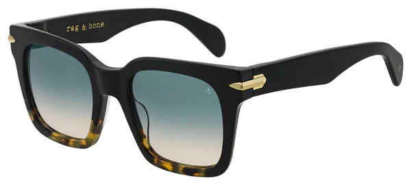 Rag & Bone Rnb 1014/S 0C9B-LA Havana Honey Square Sunglasses