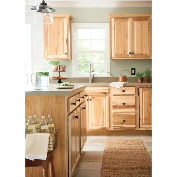 Diamond Now Denver 36-in W x 35-in H x 23.75-in D Natural Hickory Sink Base Stock Cabinet