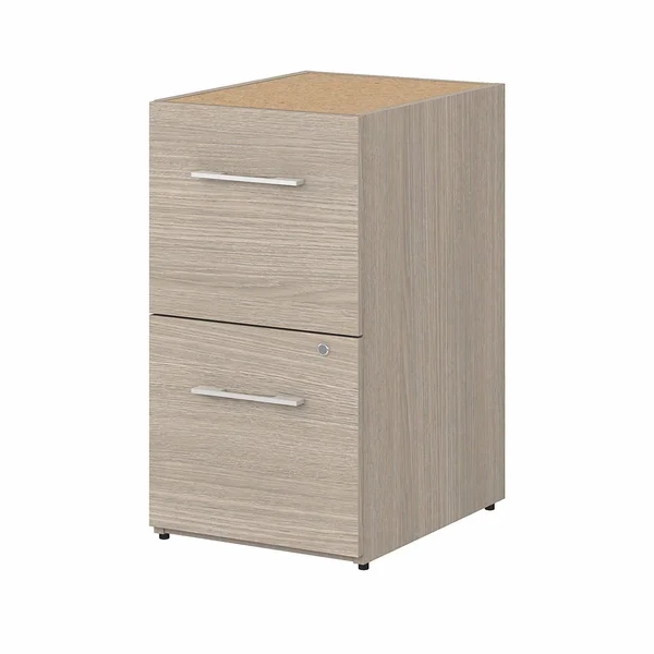Bush Business Furniture Office 500 16W 2 Drawer File Cabinet - Assembled - Sand Oak