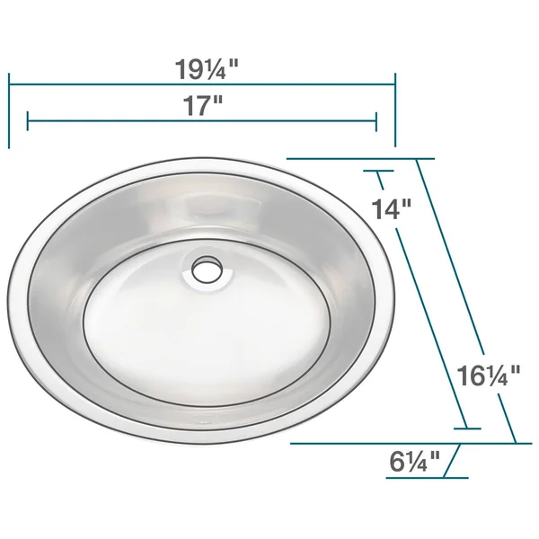 Polaris Sinks P7191 Stainless Steel Vanity Sink