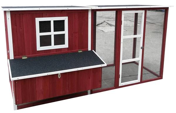 Chicken Coop Outlet 87 inch Wood Backyard Hen House 4-6 Chickens Nesting Box & Run New - Red