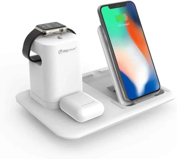 3-in-1 Wireless Charging Station for iPhone - Apple Watch & AirPods