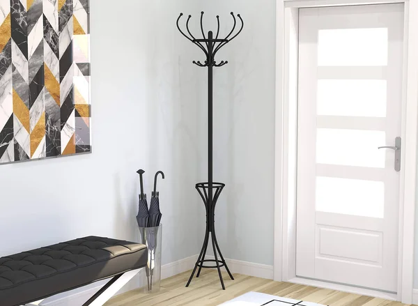 Safdie & Co. Hanger Stand Tree Coat Rack, Black