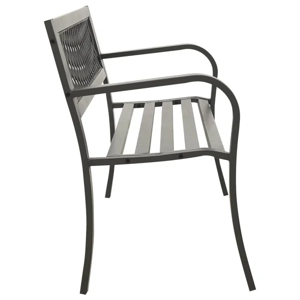 vidaXL Garden Bench 49.2x22 Steel Gray
