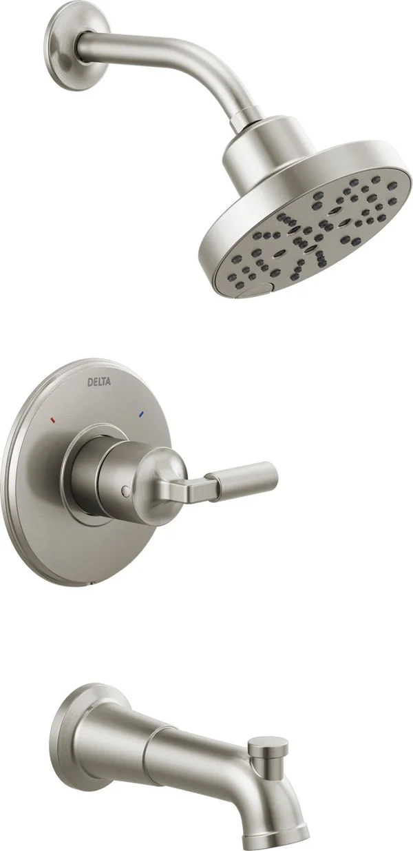 Delta T14448 Bowery Monitor 14 Series Single Function Pressure Balanced Tub and Shower - - Size: 6, Silver