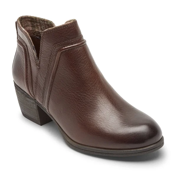 Cobb Hill Anisa V Cut Bootie (Tan) Women's Shoes