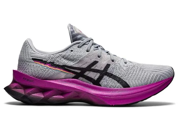 Asics Womens Novablast - Running Shoes Piedmont Grey/Black Size 11.0