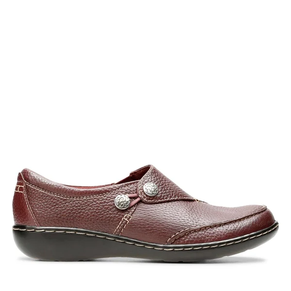 Clarks Ashland Lane Q Women's Shoes, 9 Wide, Burgundy