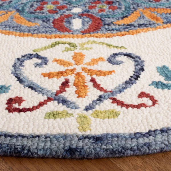 Safavieh Novelty 601 Rust - Ivory 5& x 5& Round Rug