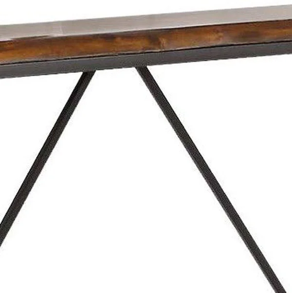 Acme Callum Sofa Table, Antique Oak & Black