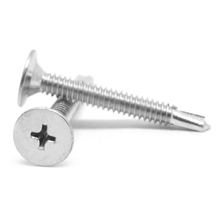 #10-24 x 1 inch CSD Thread Self Drilling Screw Phillips Wafer Head #3 Point Low Carbon Steel Zinc Plated Pk 3000