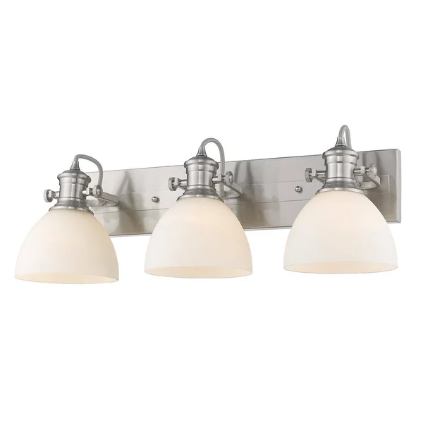 Carbon Loft Barton 3-Light Semi-Flush in Pewter - Pewter with Seeded Glass 26273430