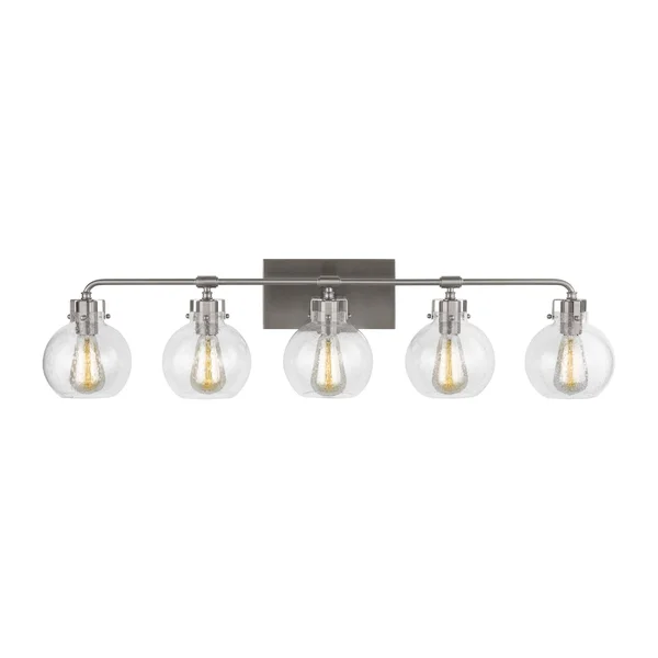Feiss VS24405SN Clara 5 - Light Vanity, Satin Nickel