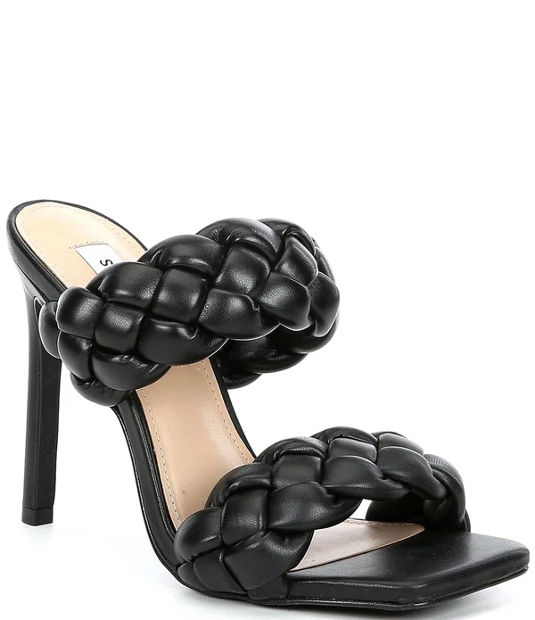 Steve Madden Women's Kenley Braided Sandals - Black - 6.5M
